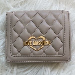 New without Tags Love Moschino Bi-Fold Quilted Wallet